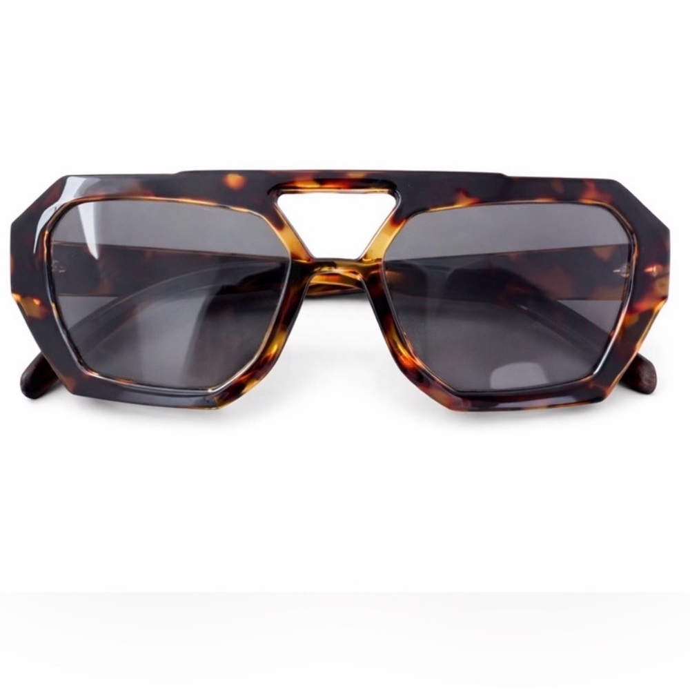 Tortoiseshell Oversized Square Sunglasses Retro D… - image 3
